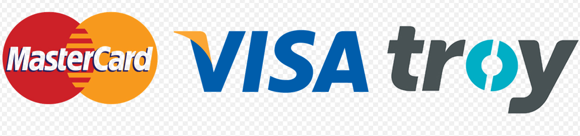 Visa · Mastercard · Troy ile güvenli ödeme