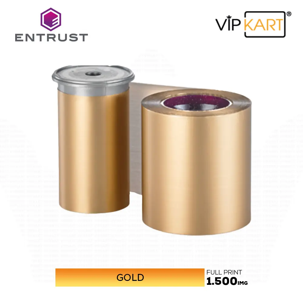 Entrust Datacard 525900-015 Gold Metallic (Altın Parlak) Monochrome Ribon – 1500 Baskı