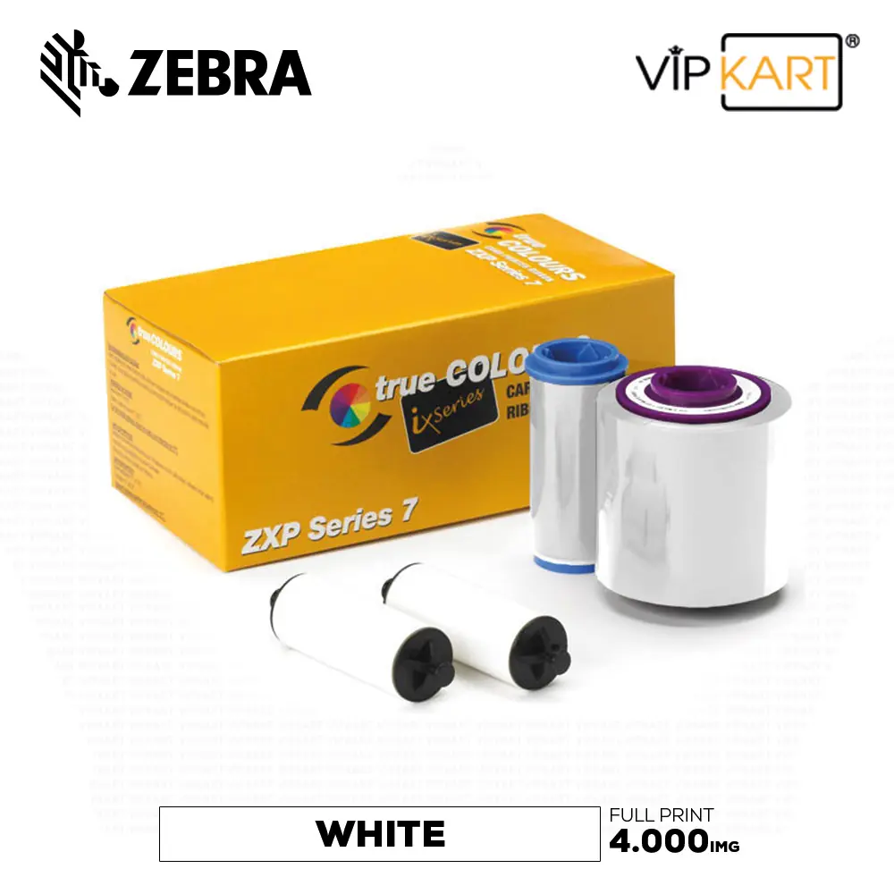 Zebra 800077-719 White (Beyaz) Monochrome Ribon – 4000 Baskı