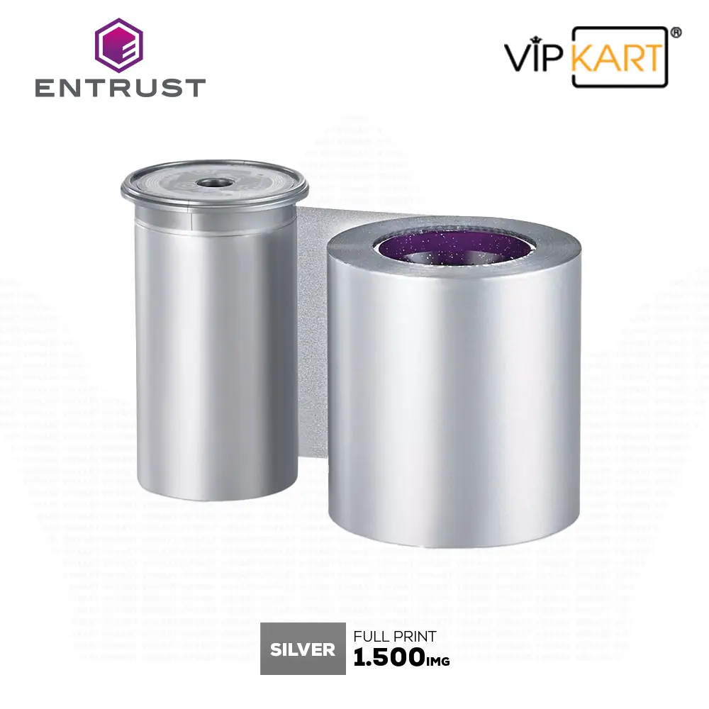 Entrust Datacard 532000-054 Metallic Silver (Metalik Gümüş) Monochrome Ribon – 1500 Baskı