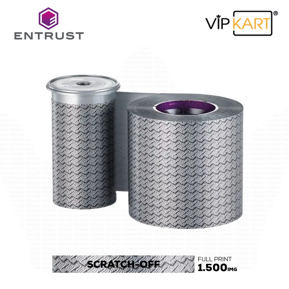 Entrust Datacard 532000-009 Scratch Off (Kazıma Paneli) Monochrome Ribon – 1500 Baskı