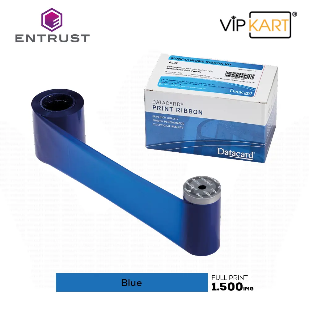 Entrust Datacard 525900-003 Royal Blue (Mavi) Monochrome Ribon – 1500 Baskı