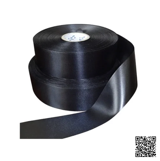 50mm x 200 Metre Siyah Saten
