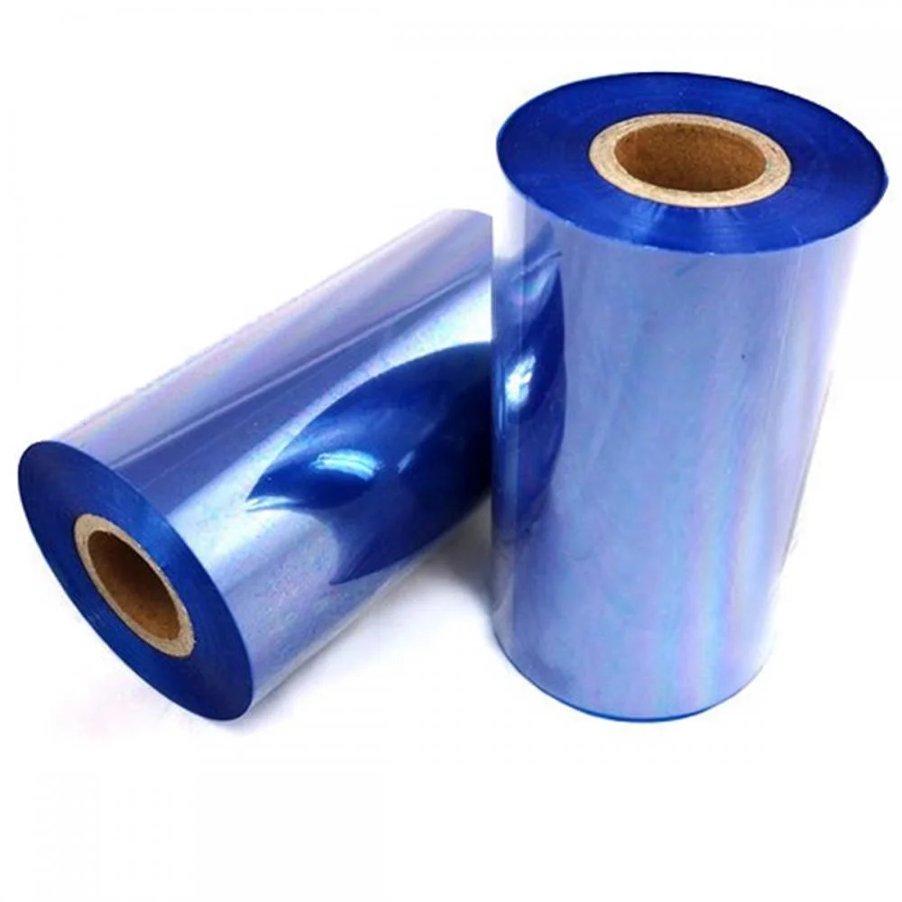 101mm x 300 Metre Wax Mavi Renkli Ribon
