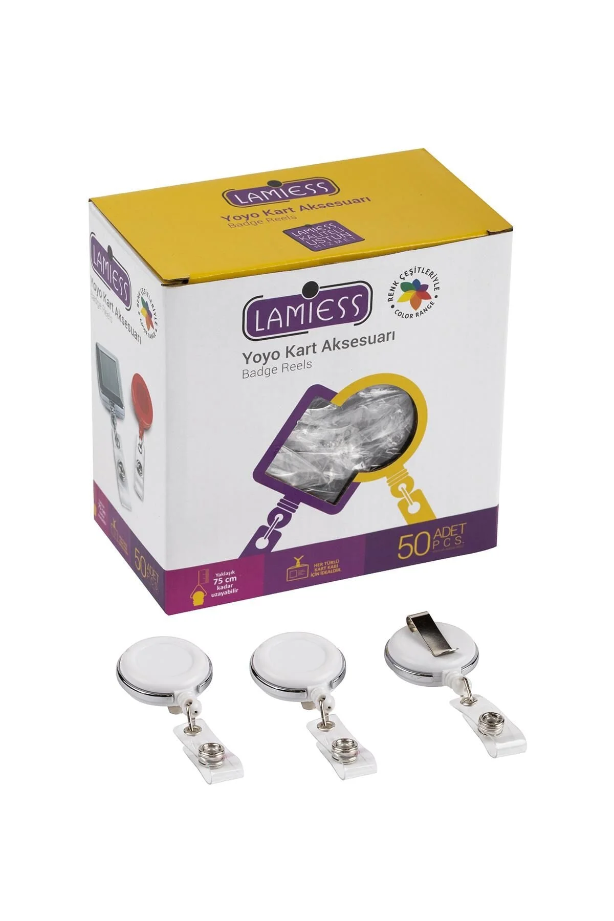 Lamiess Lms 378 Çelik Bordürlü Yuvarlak Yoyo Beyaz 50’li