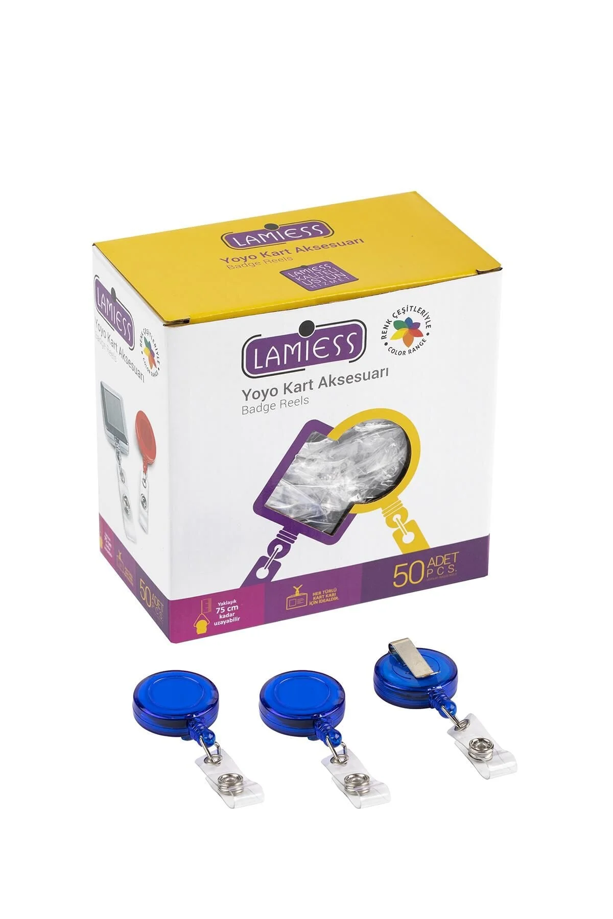 Lamiess Lms 351 Yuvarlak Yoyo Şeffaf Mavi 50’li